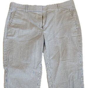 J.Crew Blue and White Stripe Capri Pants